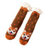  Brown Fox Winter Thick Plush Socks Women Warm Indoor Floor 