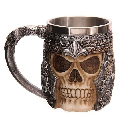  Skull Knight Mug Stainless Steel Viking Skull Mug