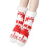 Womens Maple Leaf Thick Warm Fuzzy Cozy Slipper Socks