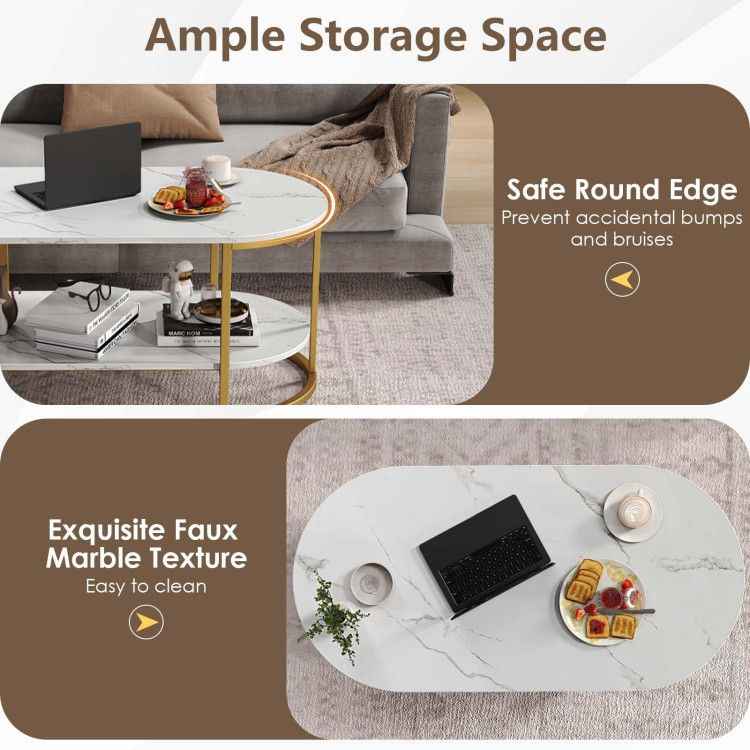 Table with Spacious Tabletop and Open Storage Shelf