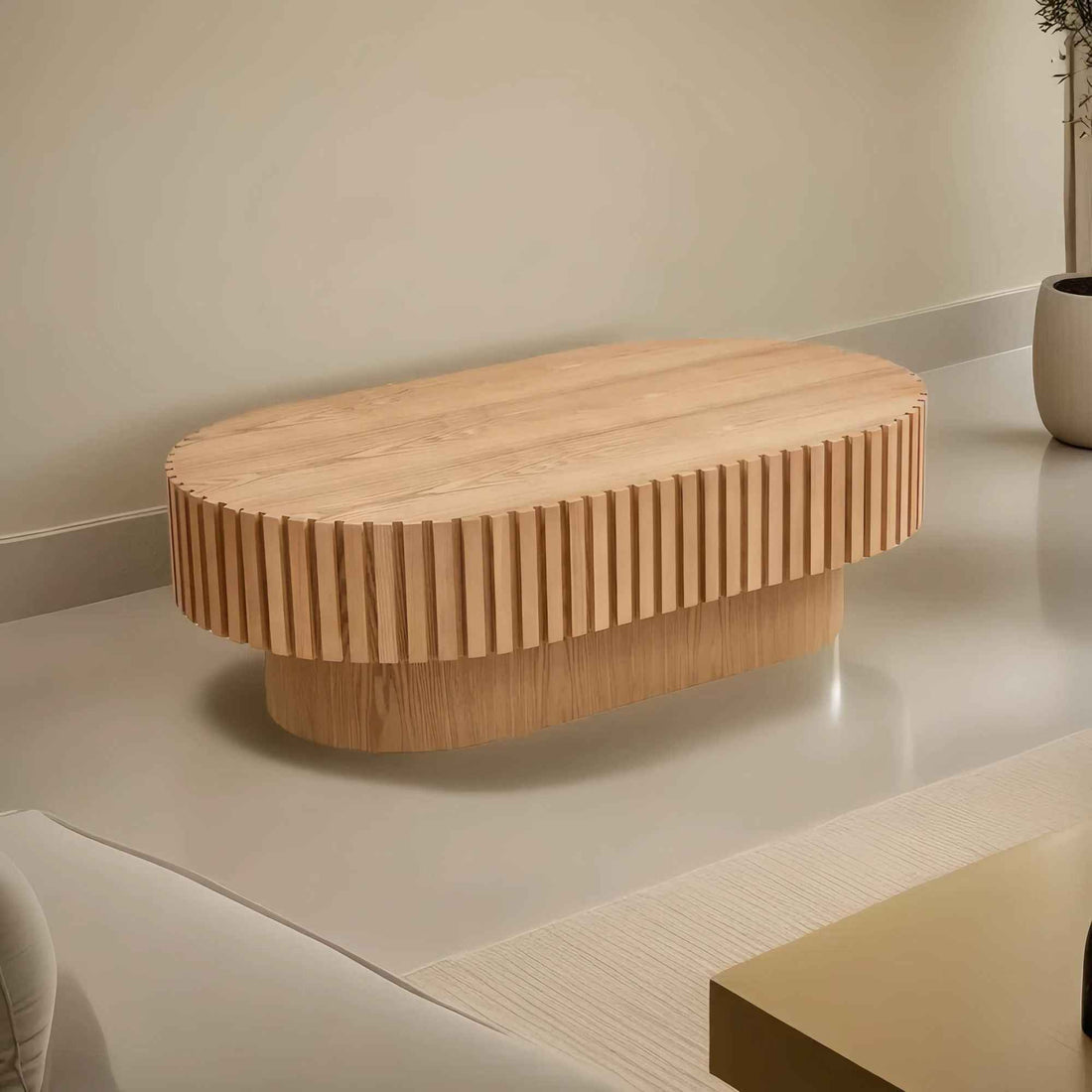 Drum Coffee Table Oval Coffee Table 