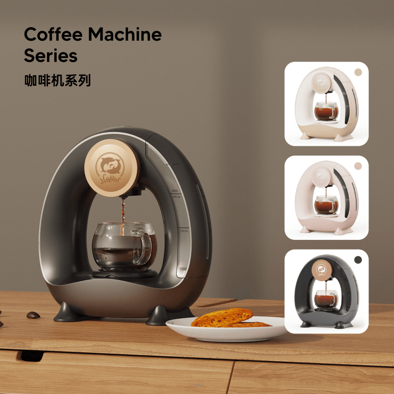 Portable coffee machine Mini extraction coffee 2in1 semi-automatic coffee 1400W drip coffee, optional powder tray or K cup tray