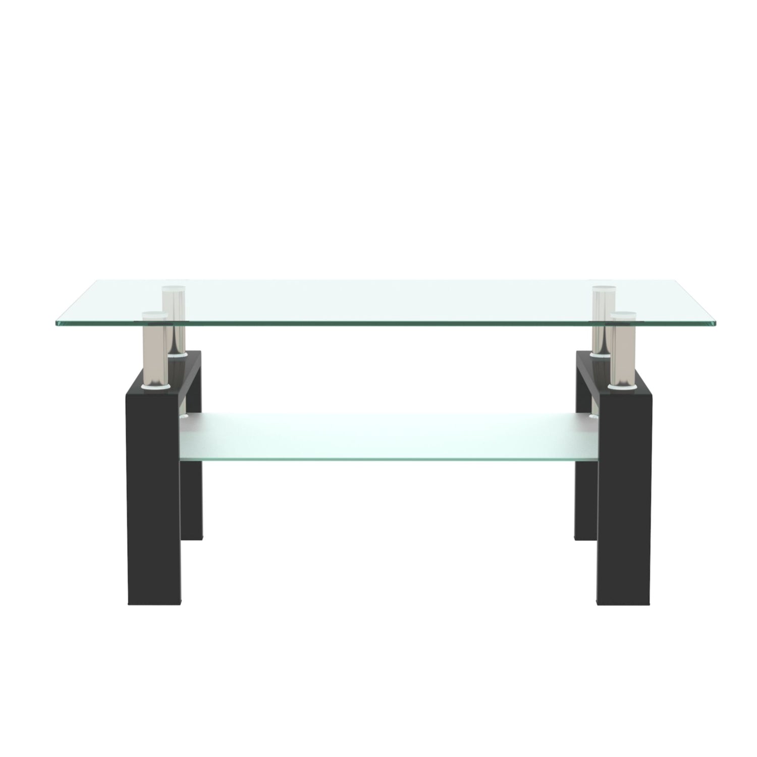 Rectangle Black Glass Coffee Table
