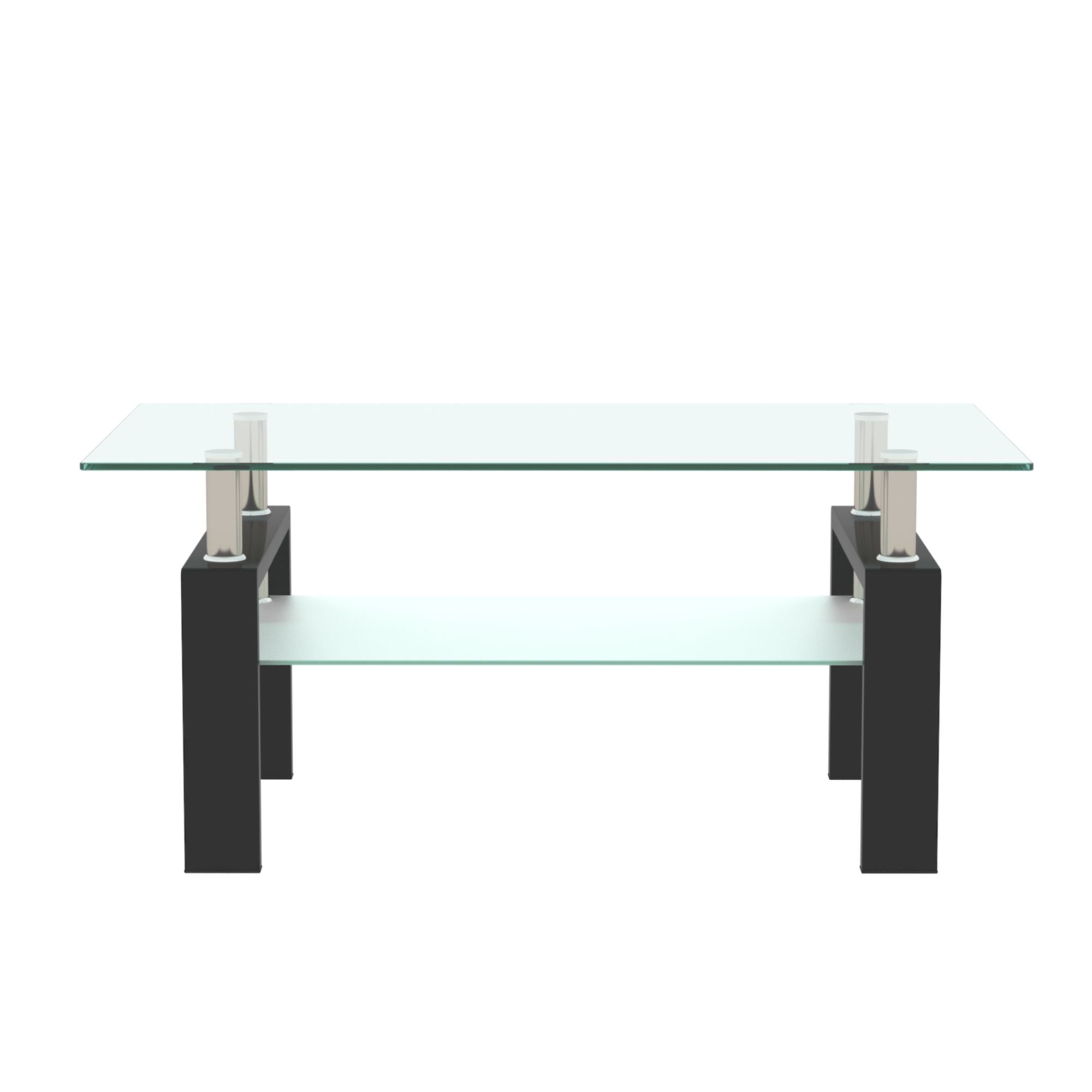 Rectangle Black Glass Coffee Table