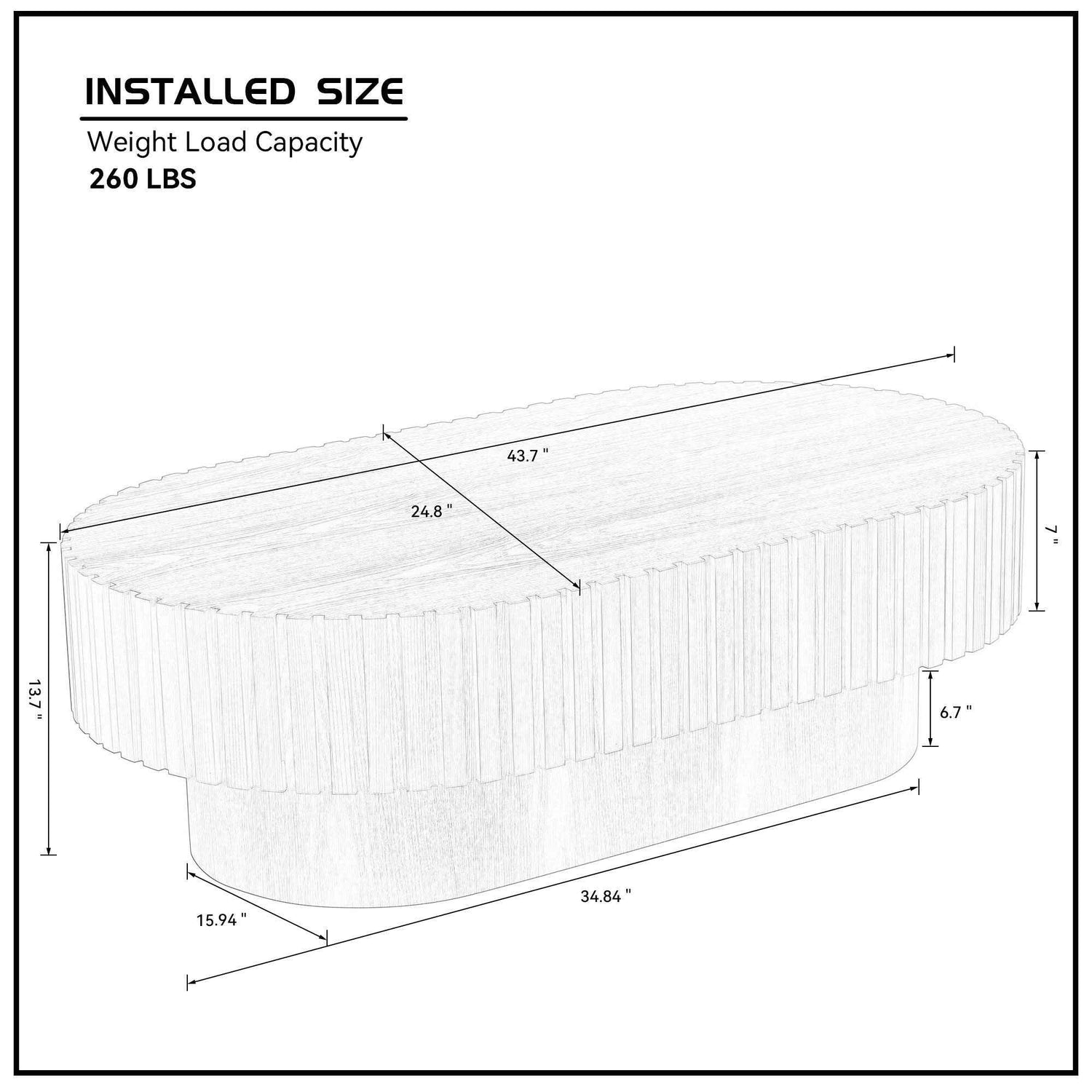 Drum Coffee Table Oval Coffee Table 