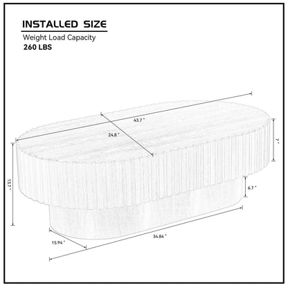 Drum Coffee Table Oval Coffee Table 