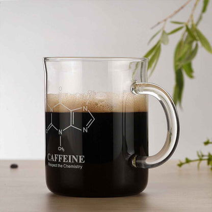 1 PCS Transparent tape with high borosilicate glass cup, coffee cup, coffee sharing cup with scale identification
