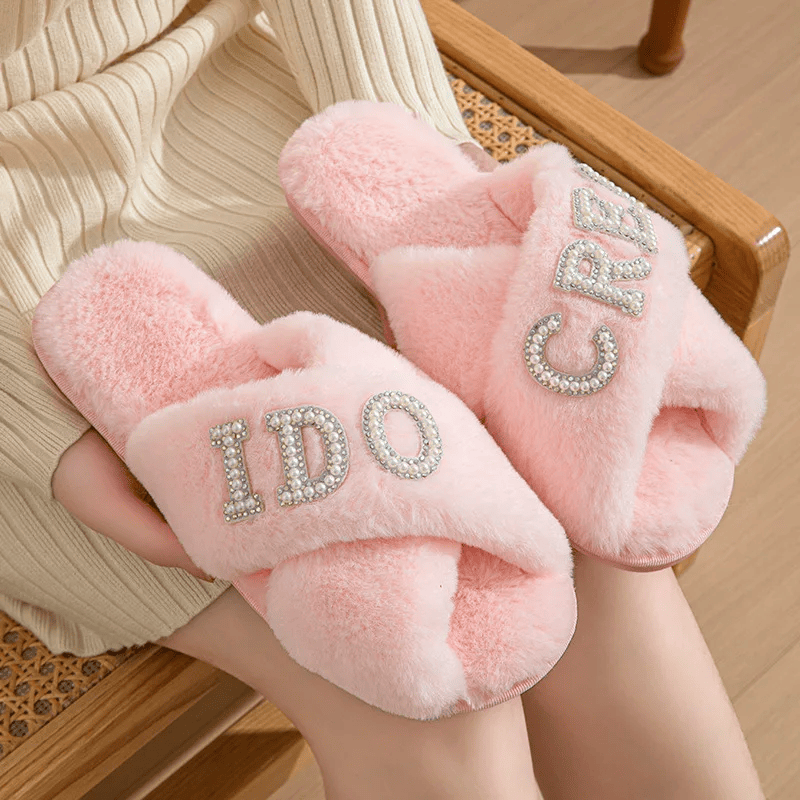 Pearl Letter Bride Cross-border Popular Women Slipper Single