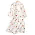 White Strawberry Thin Pajamas Robe Long Loungewear