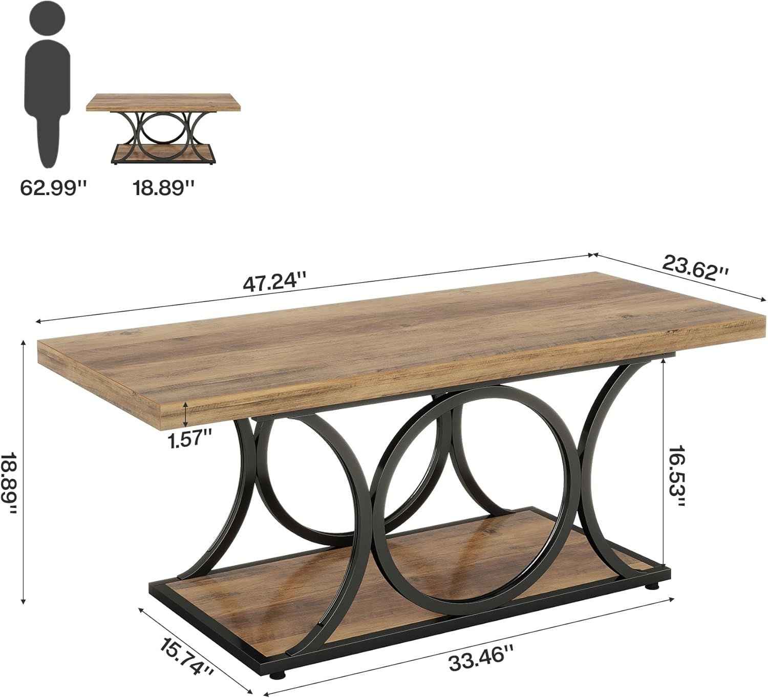 Farmhouse wooden Coffee Tab le