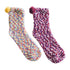  Winter Warm Coral Fleececalf Colourful Purple Womens Socks 
