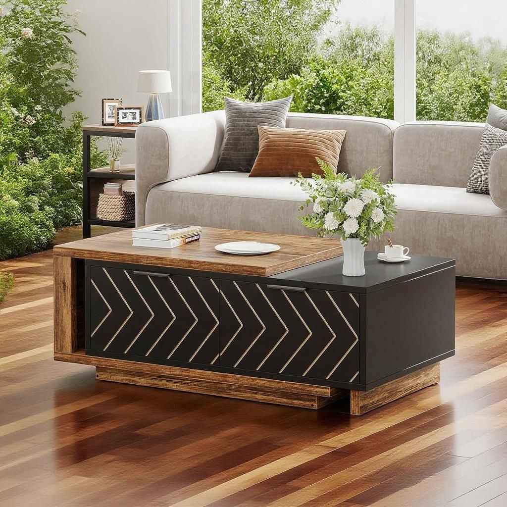 Coffee Table sophisticated blend of warm walnut 