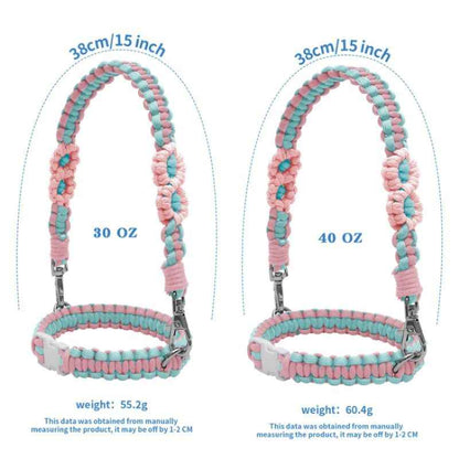 Hand Woven Mug Holder Boho Daisy Mug Strap for Water Mug