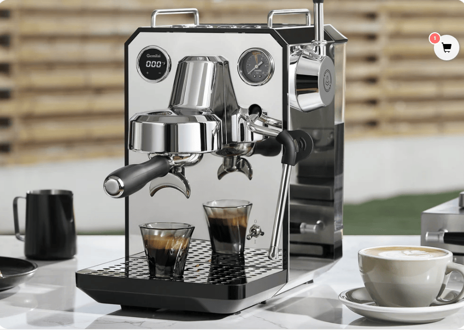 PSG3006W  American-style espresso machine, semi-automatic coffee maker with 1450W power output and 15Bar espresso extraction capacity. Features ULKA high-pressure pump, 1.7L water tank, steam milk fro