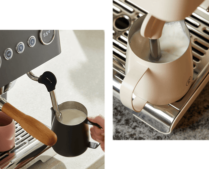 PSG3028A American-style espresso machine, semi-automatic coffee maker with 1450W power and 15Bar espresso extraction. Features ULKA high-pressure pump, 1.7L water tank, ivory white finish, steam mil