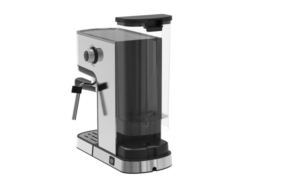 Geek Chef Espresso Machine, Cappuccino &amp; Latte Machine with ESE POD Filter &amp; Milk Frother Steam Wand, Accurate Temperature &amp; Time Control, Compact Coffee Machine for Home,Stainless Steel
